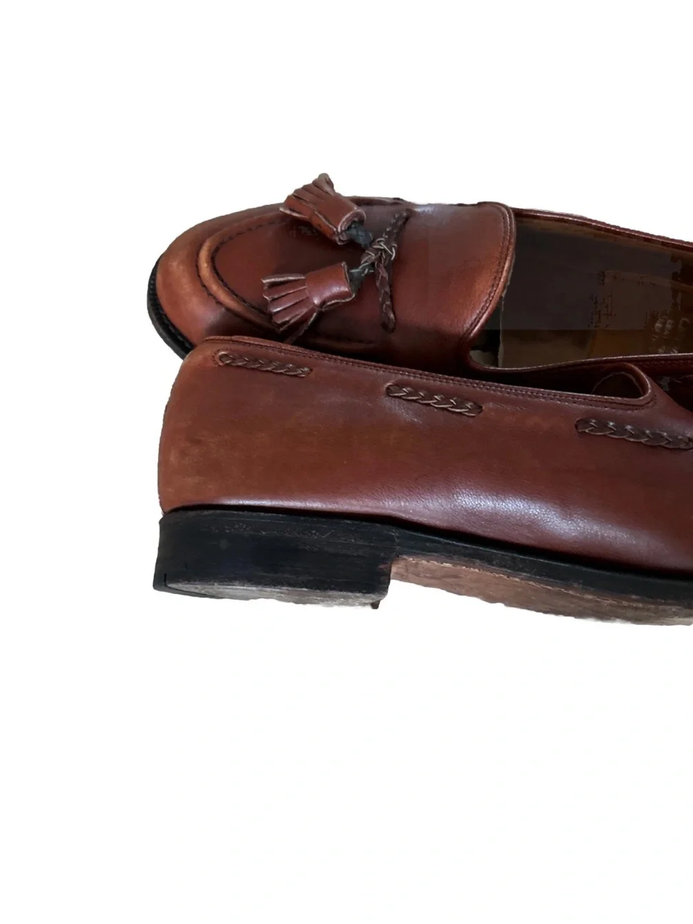 Church’s Men’s Cognac Leather Loafers with Tassel Size 8.5 Made In England